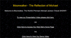 Desktop Screenshot of moonwalkershow.net